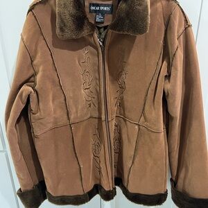 Oscar Sports Brown Suede Jacket